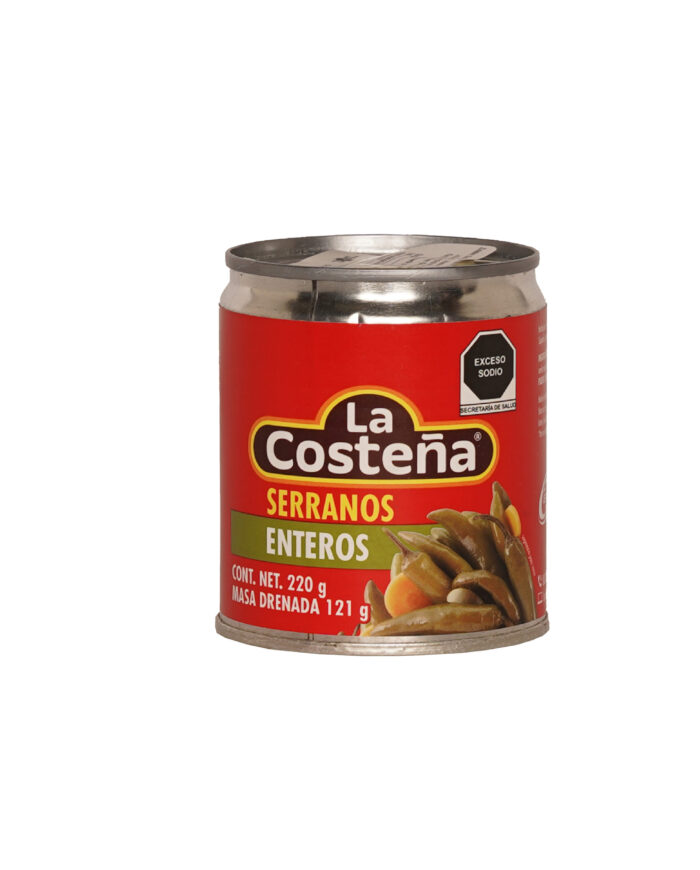 Chiles Serranos, ganz, La Costeña