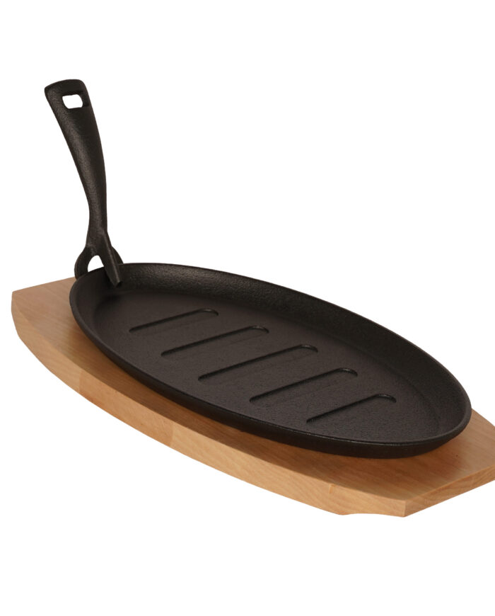 Fajitaspfanne Gusseisen oval, 24 x 14 cm