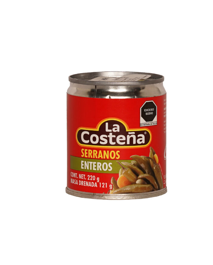 Chiles Serranos, ganz, La Costeña